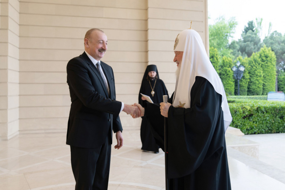 Ilham Aliyev rencontre le patriarche Cyrille de Moscou et de toute la Russie
