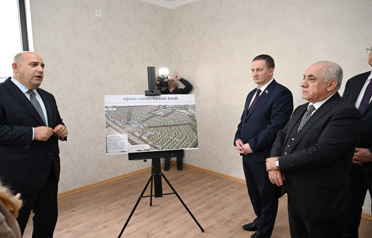 Les Premiers ministres azerbaïdjanais et biélorusse prennent connaissance les travaux de reconstruction du village de Sarydjaly de la région d'Aghdam