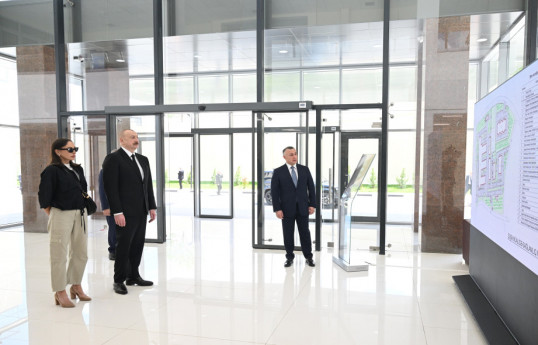 Le président Ilham Aliyev et son épouse Mehriban Aliyeva participent à l’inauguration du Centre de soins et de santé de Choucha