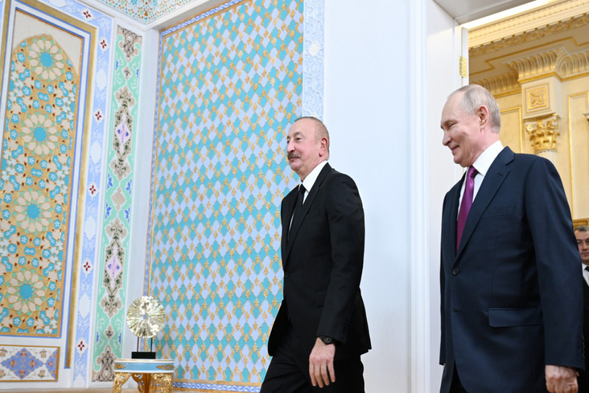 Entretien en tête-à-tête entre les présidents Aliyev et Poutine à Douchanbé - Photos 