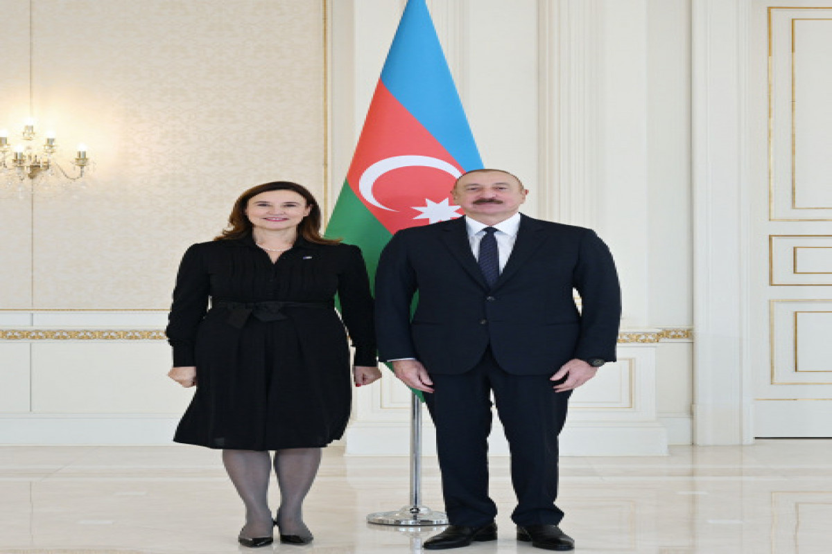 Le président Aliyev reçoit les lettres de créance de la nouvelle cheffe de la délégation de l’UE en Azerbaïdjan