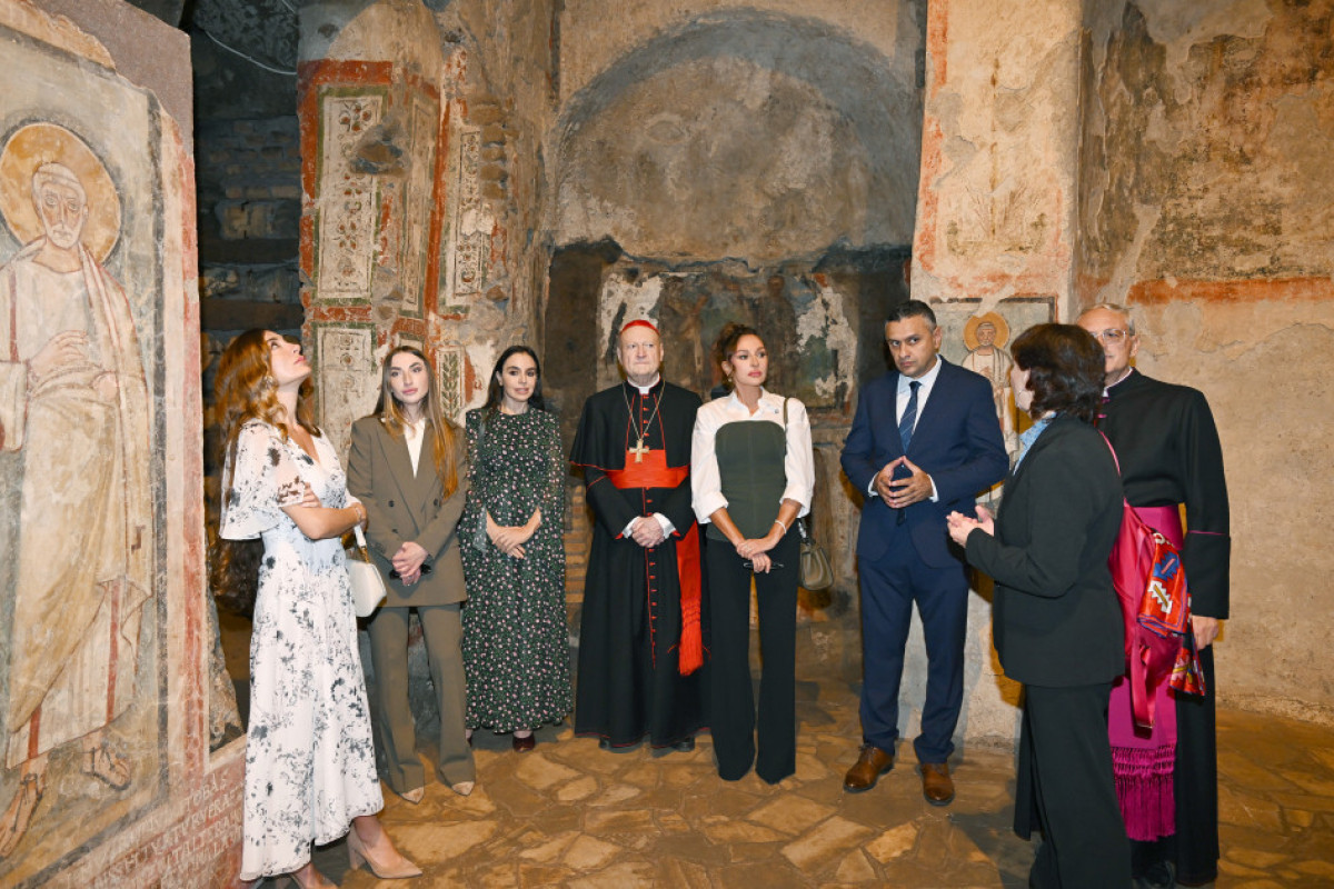 Mehriban Aliyeva participe à la cérémonie d’inauguration du projet de restauration des catacombes de Commodilla
