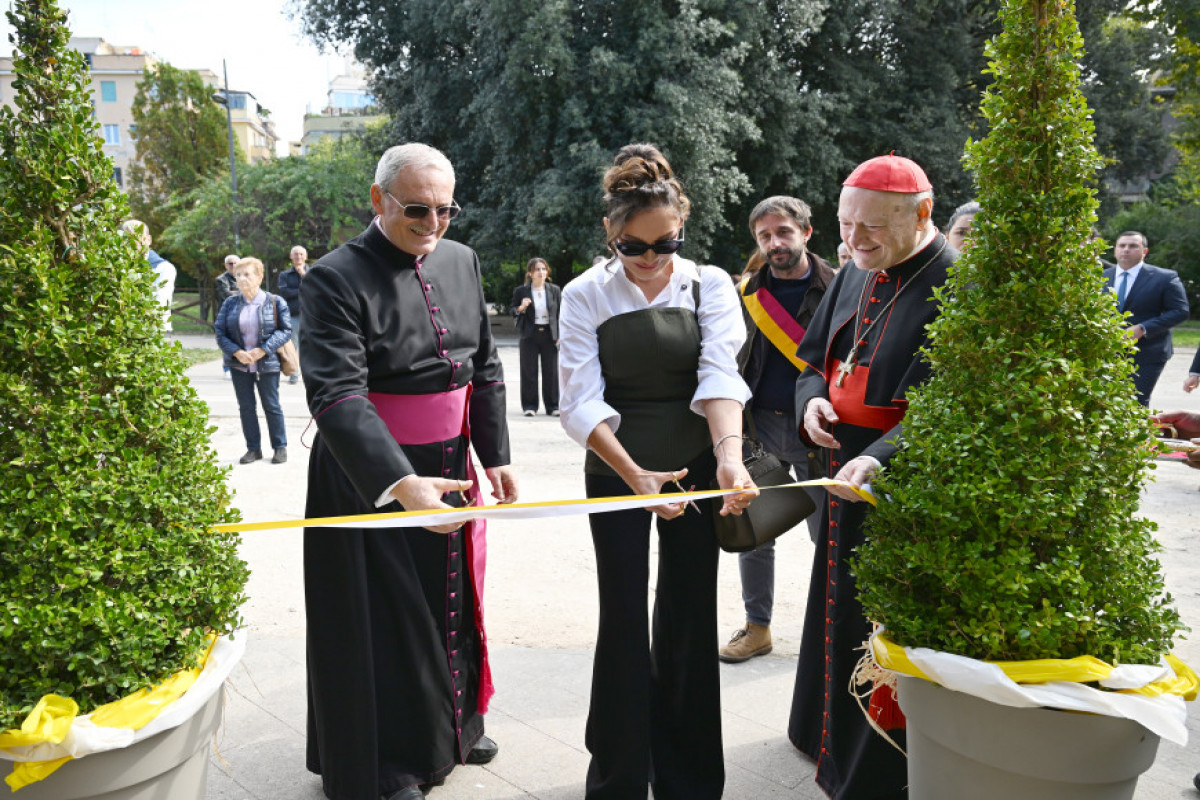 Mehriban Aliyeva participe à la cérémonie d’inauguration du projet de restauration des catacombes de Commodilla