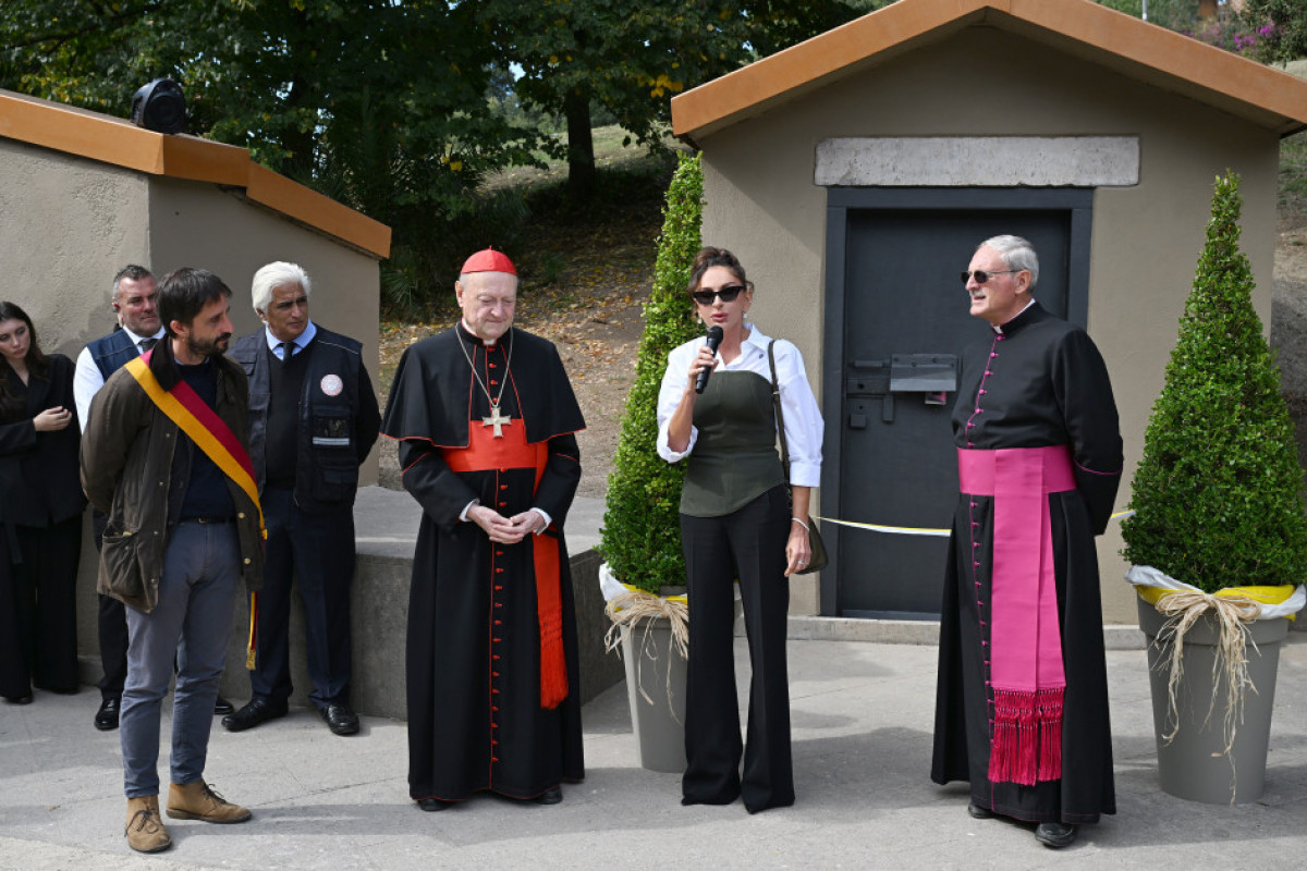 Mehriban Aliyeva participe à la cérémonie d’inauguration du projet de restauration des catacombes de Commodilla