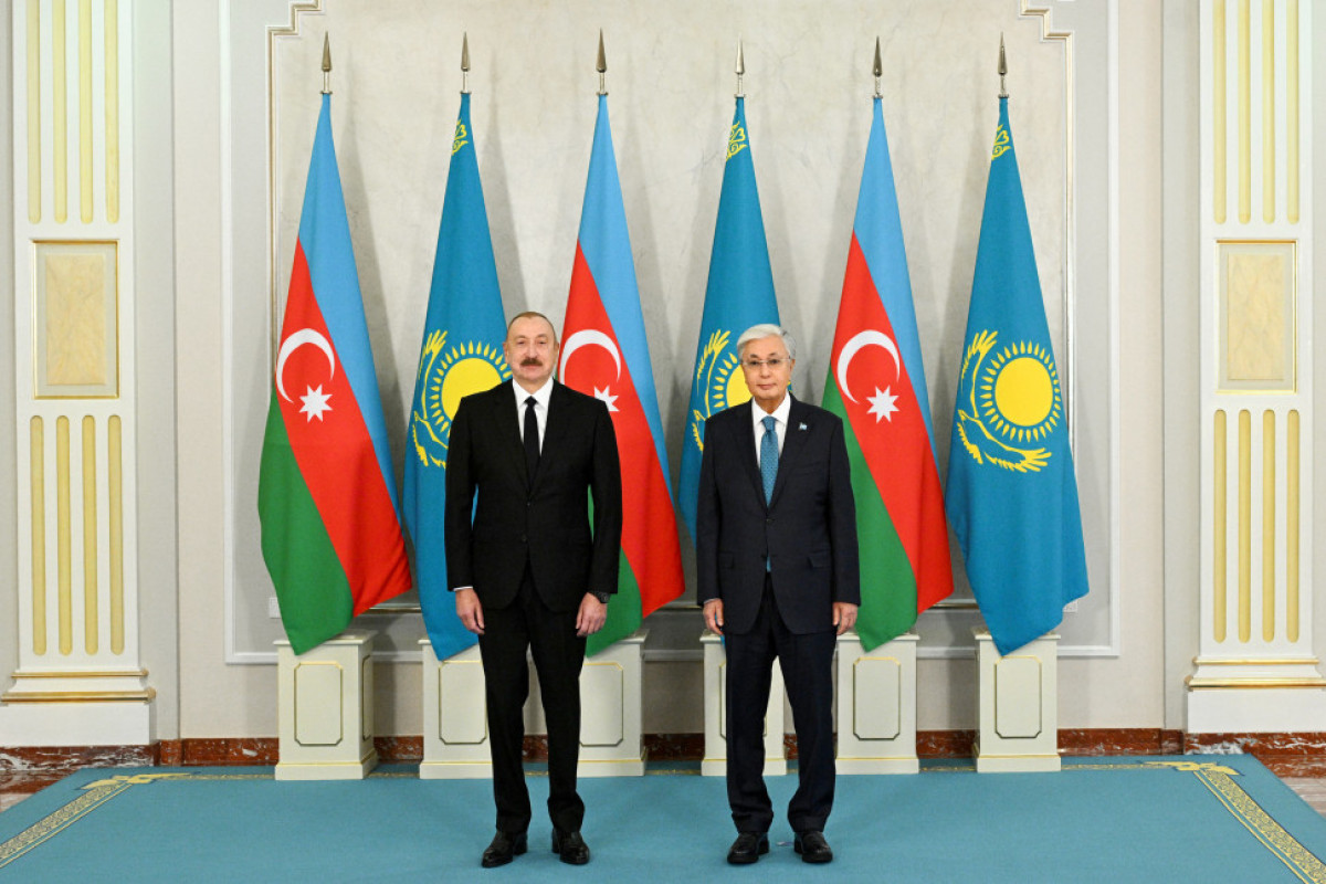 Cérémonie d’accueil officiel du président azerbaïdjanais à Astana - Photo 