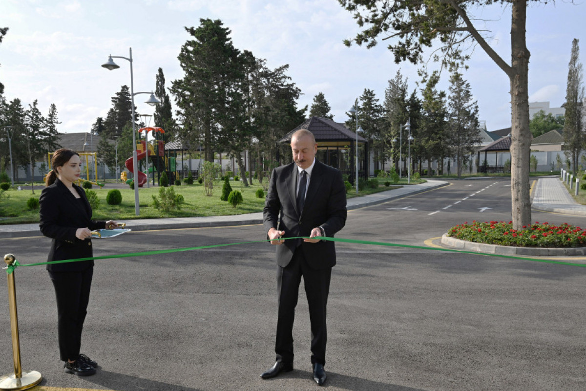 Le président Aliyev participe à l’inauguration de la Maison de la création Samad Vourghoun