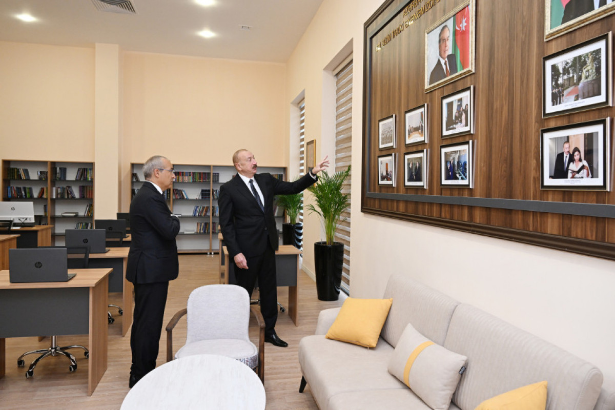 Le président Aliyev participe à l’inauguration de la Maison de la création Samad Vourghoun