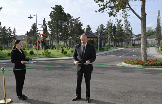 Le président Aliyev participe à l’inauguration de la Maison de la création Samad Vourghoun
