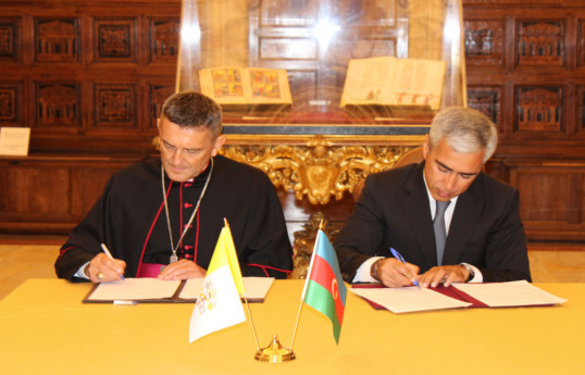 La Fondation Heydar Aliyev signe un mémorandum avec la Bibliothèque apostolique et les Archives apostoliques du Vatican