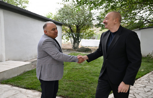 Le président azerbaïdjanais visite le village de Chouchakend de la région de Khodjaly
