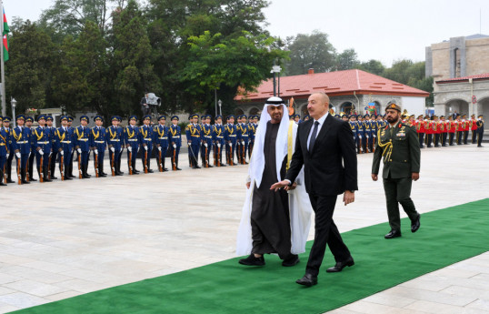 Cérémonie d’accueil officiel du président des Emirats arabes unis à Choucha