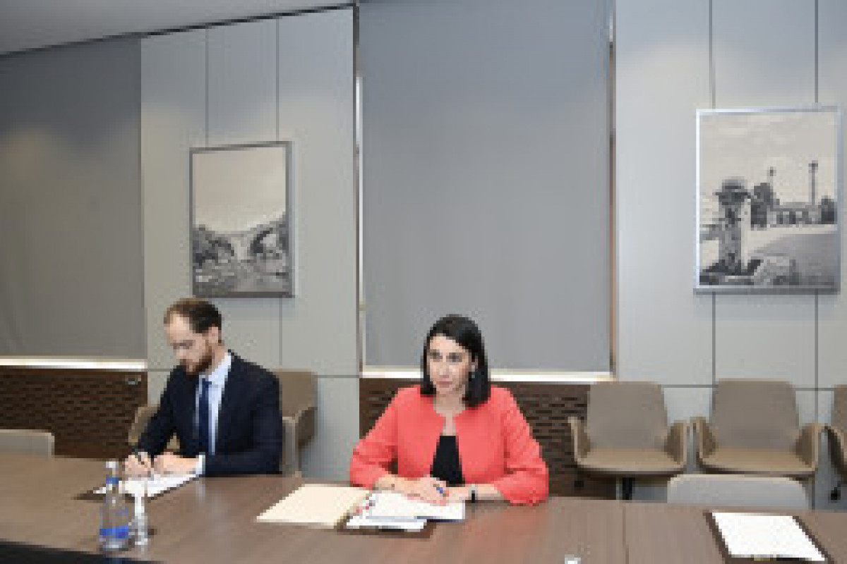 La nouvelle ambassadrice de France a remis la copie figurée de ses lettres de créance à Djeyhoun Baïramov