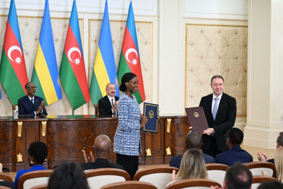 Cérémonie d’échange des documents signés entre l’Azerbaïdjan et le Rwanda