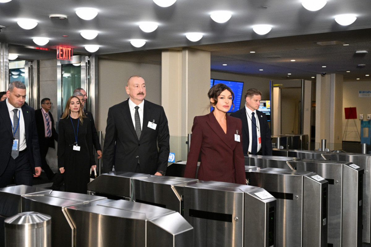 Le président Ilham Aliyev et son épouse Mehriban Aliyeva assistent au débat général de la 80ᵉ session de l’Assemblée générale de l’ONU