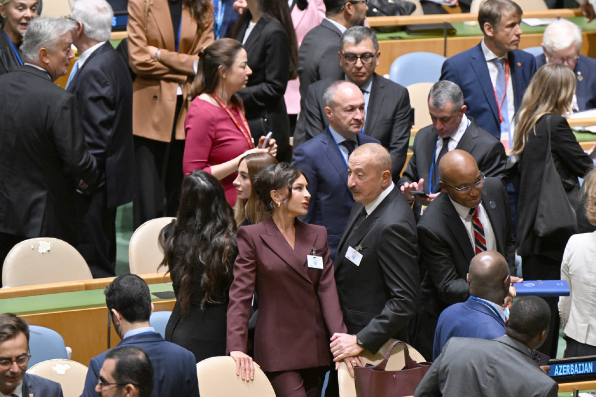 Le président Ilham Aliyev et son épouse Mehriban Aliyeva assistent au débat général de la 80ᵉ session de l’Assemblée générale de l’ONU