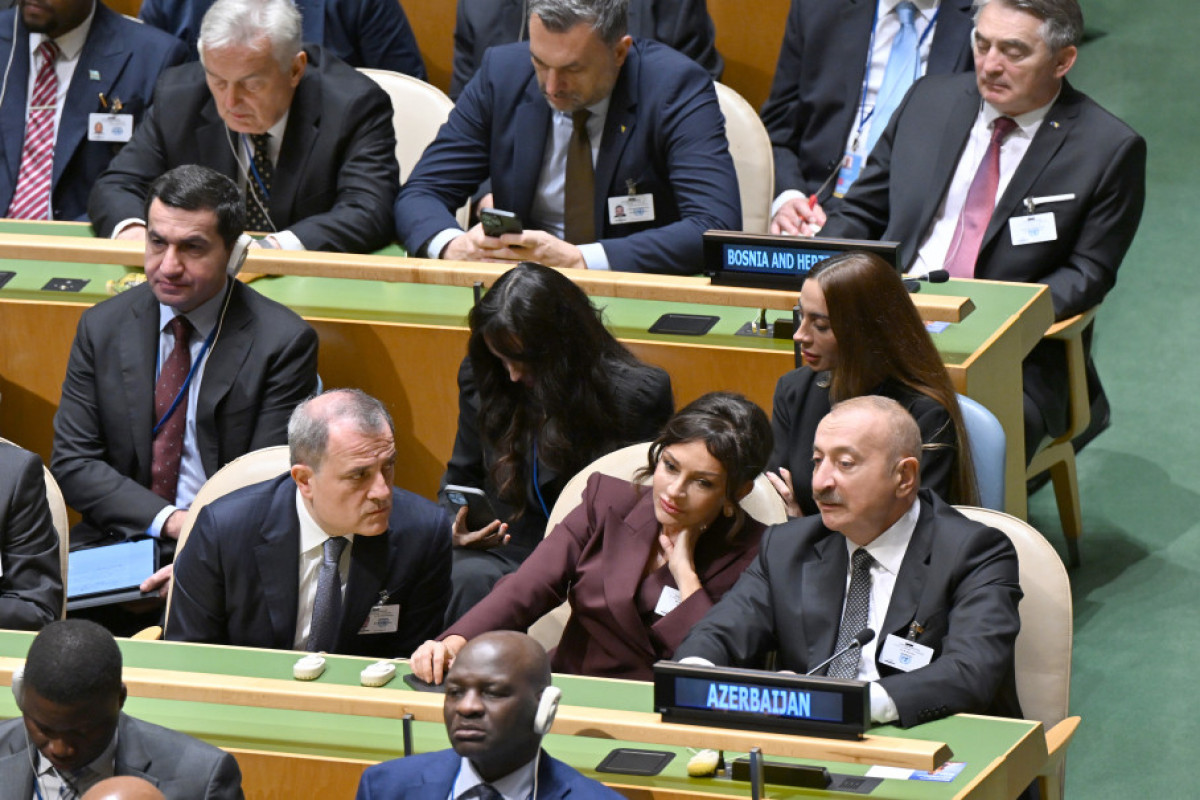 Le président Ilham Aliyev et son épouse Mehriban Aliyeva assistent au débat général de la 80ᵉ session de l’Assemblée générale de l’ONU