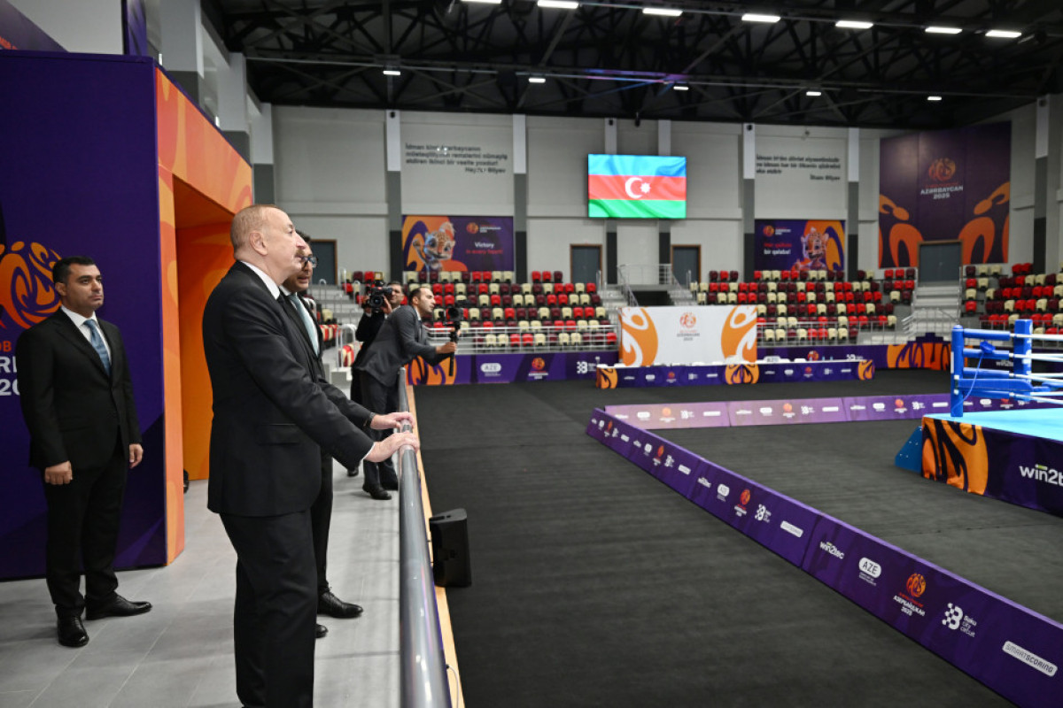 Ilham Aliyev participe à l'inauguration du Complexe sportif olympique de Yevlakh