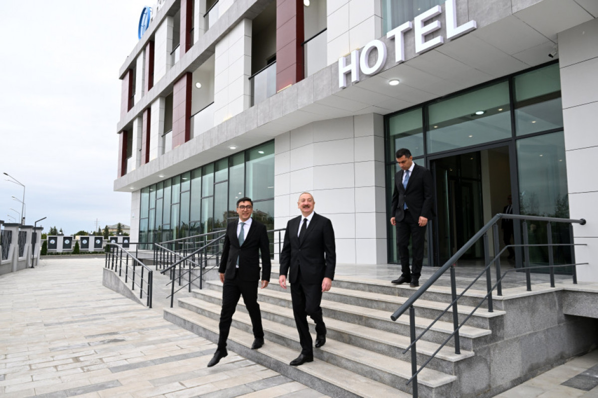 Ilham Aliyev participe à l'inauguration du Complexe sportif olympique de Yevlakh