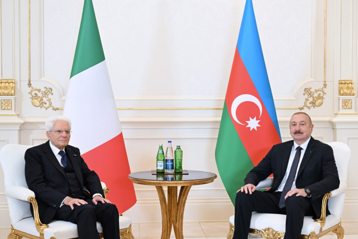 Entretien en tête-à-tête du président azerbaïdjanais avec son homologue italien