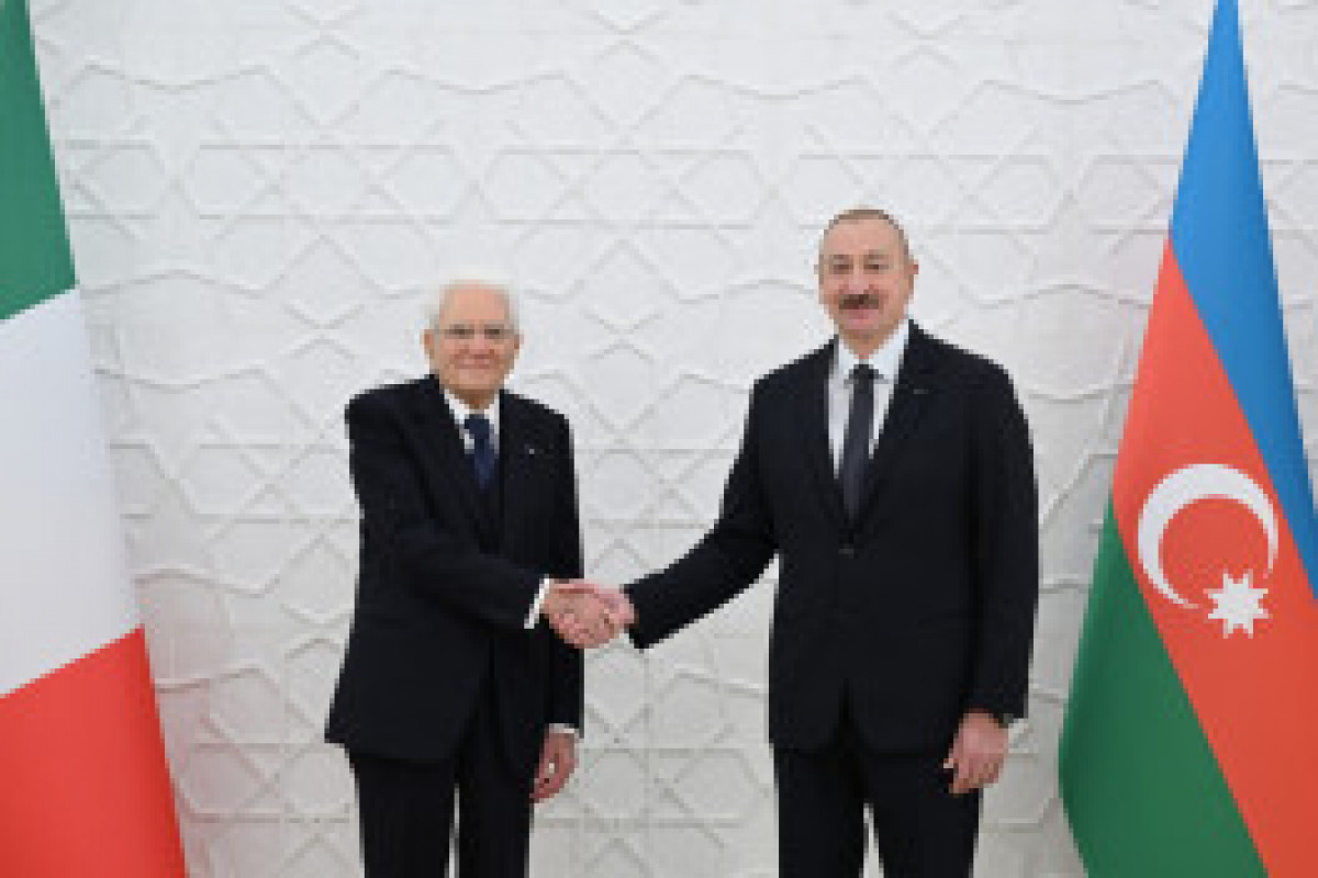 Cérémonie d’accueil officiel président italien Sergio Mattarella à Bakou
