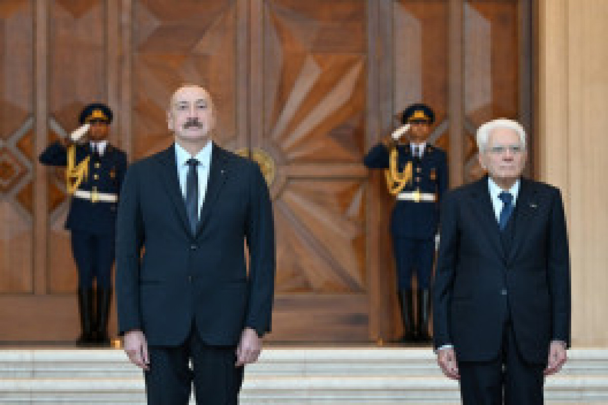 Cérémonie d’accueil officiel président italien Sergio Mattarella à Bakou