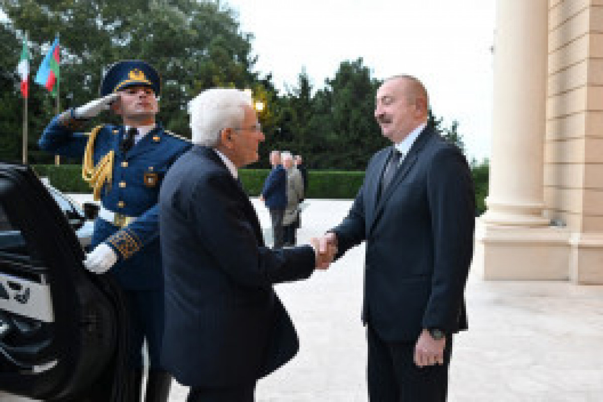 Cérémonie d’accueil officiel président italien Sergio Mattarella à Bakou