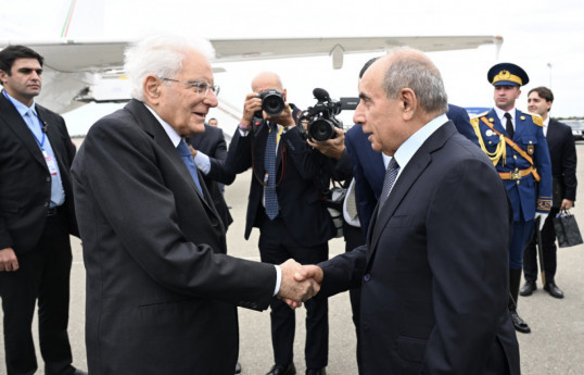 Le président italien arrive en Azerbaïdjan pour une visite officielle