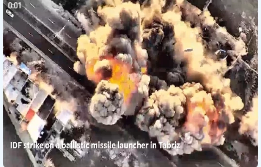 IDF a frappé un lanceur de missiles balistiques iranien à Tabriz, empêchant un tir de roquettes planifié -VIDÉO 