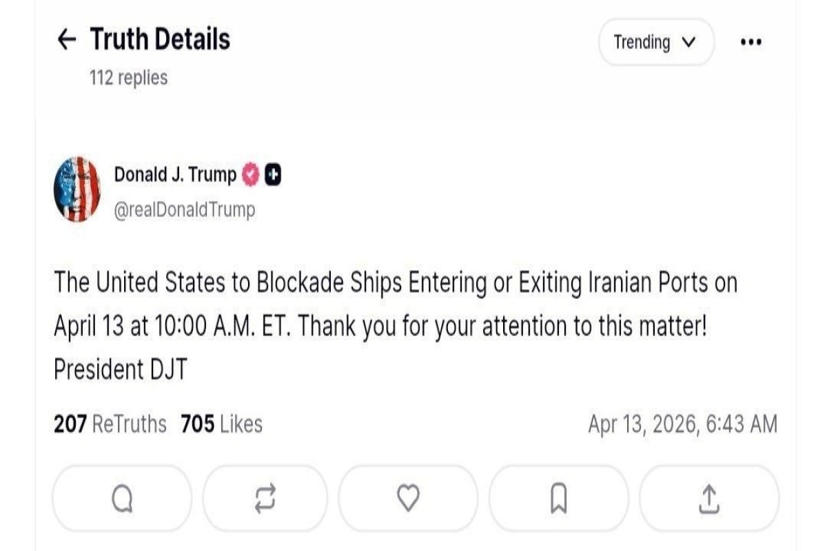 Trump a annoncé l’heure à laquelle un blocus sera imposé aux navires entrant et sortant des ports iraniens