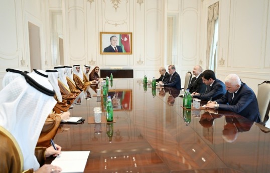 Président Ilham Aliyev a reçu la délégation des Émirats arabes unis