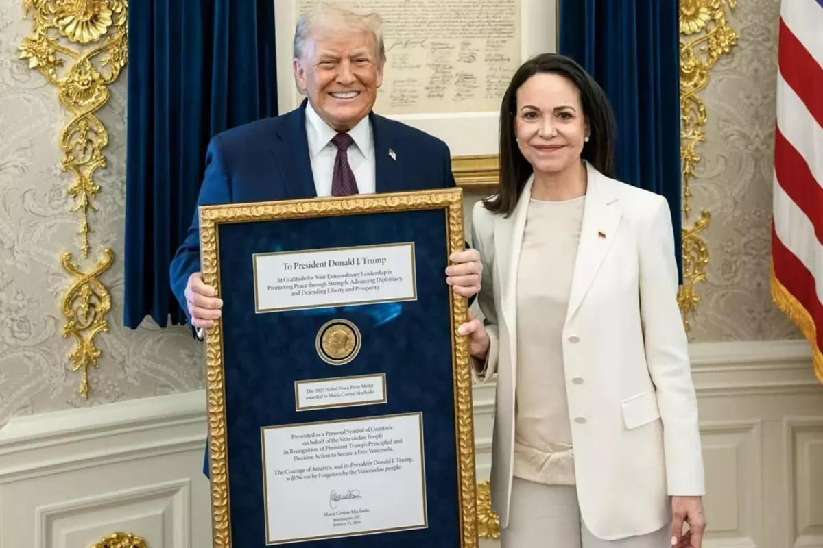 Trump a accepté le prix Nobel de la paix de Machado