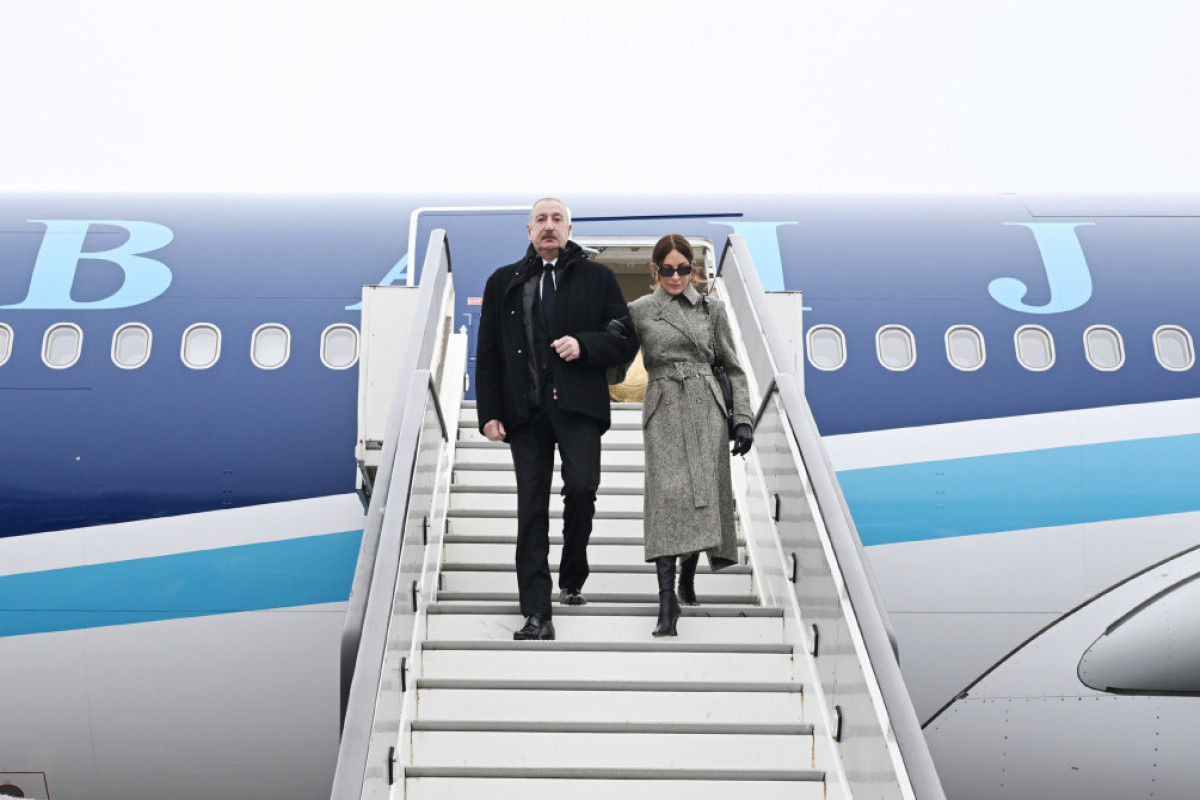 Le président Ilham Aliyev est arrivé en Suisse pour participer au Forum de Davos