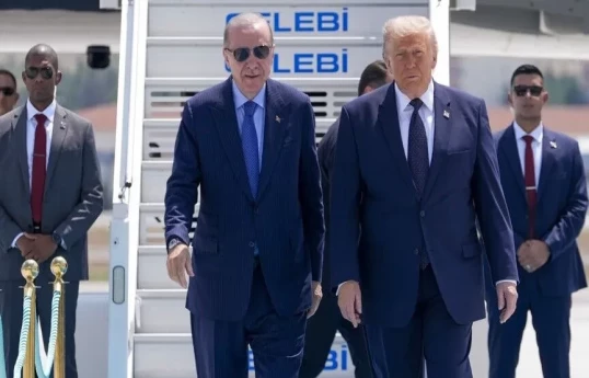 Président turc Recep Tayyip Erdoğan etle Président américain Donald Trump