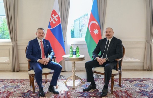 Les présidents de l'Azerbaïdjan et de la Slovaquie ont tenu une rencontre en tête-à-tête à Choucha