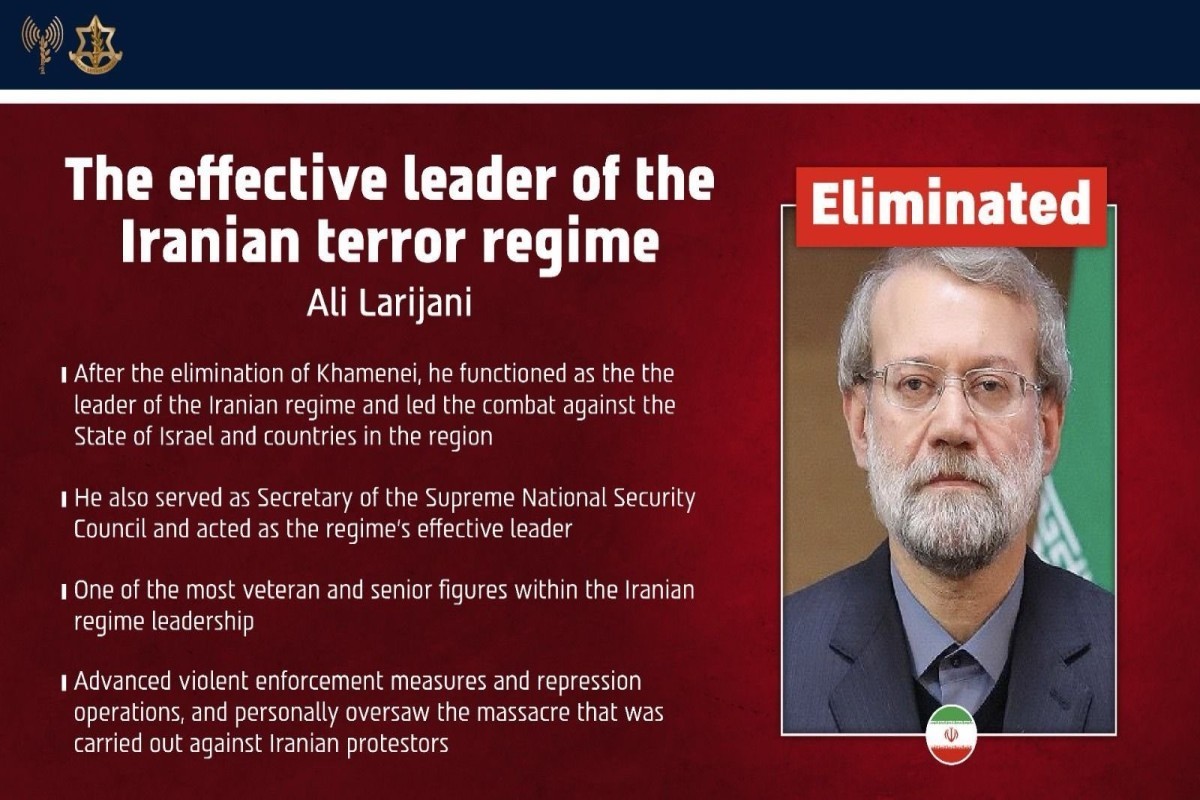 L’armée israélienne a officiellement annoncé la mort d’Ali Larijani -ACTUALISÉ  1