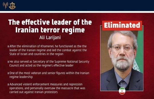 L’armée israélienne a officiellement annoncé la mort d’Ali Larijani -ACTUALISÉ  1
